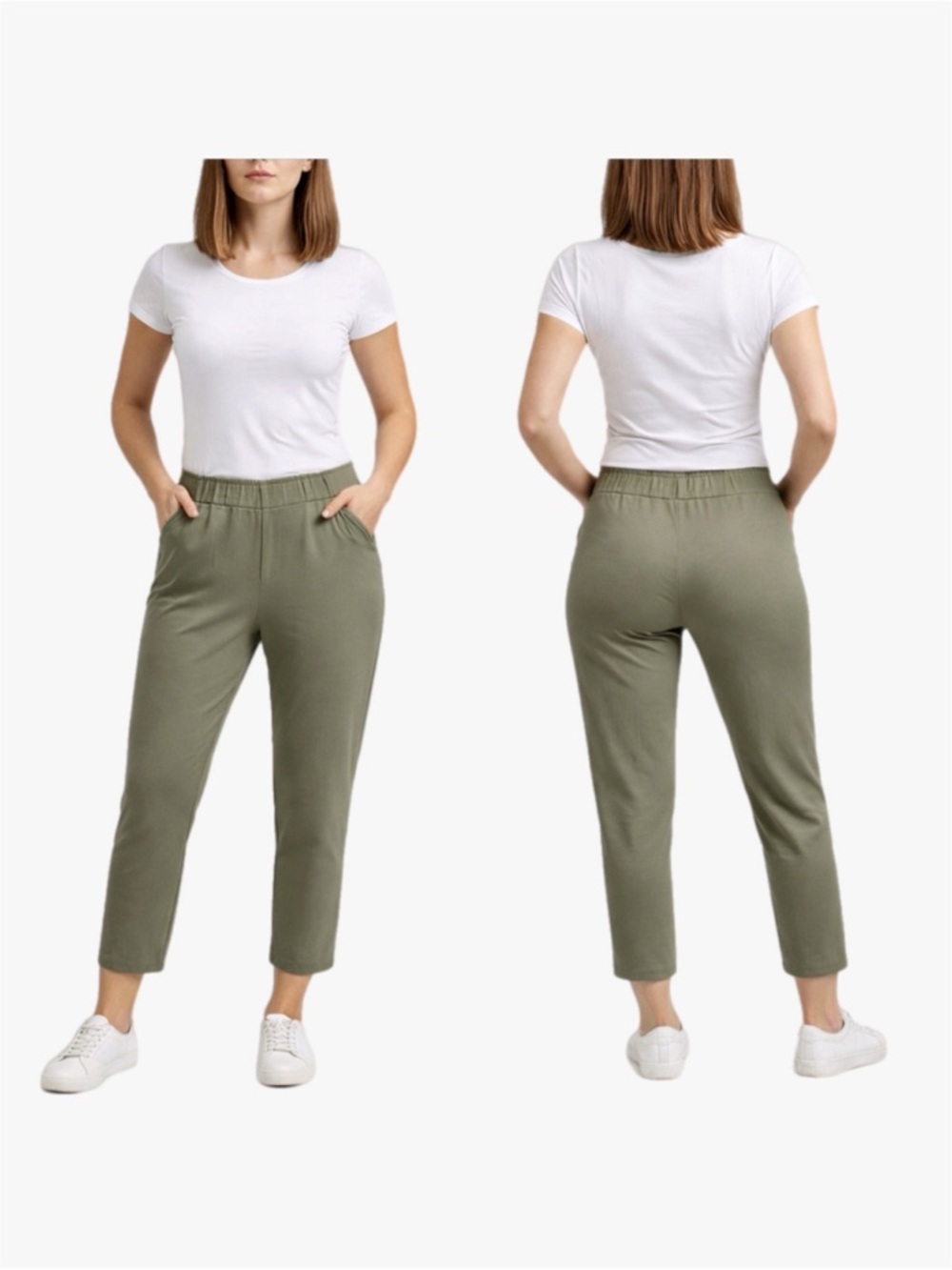 NWT Maison d’Amelie Olive Green Pull On Pants Women’s Size XL